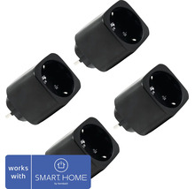 Lot de quatre prises intelligentes compatibles avec SMART HOME by hornbach.