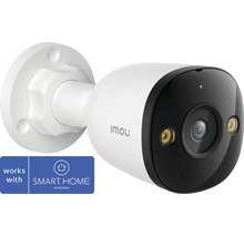 Caméra de surveillance Imou pour l'extérieur avec support mural, compatible avec SMART HOME by hornbach Logo.