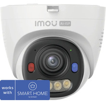 Caméra de surveillance Imou, caméra dôme, compatible avec SMART HOME by hornbach. Imou Logo.