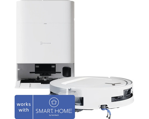 Robot aspirateur Ecovacs avec station de vidage, Ecovacs Logo, compatible avec SMART HOME by hornbach.