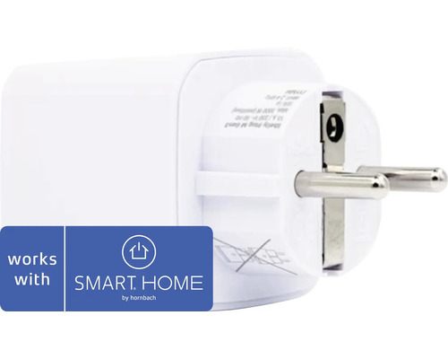 Prise connectée compacte, SMART HOME by hornbach Logo.