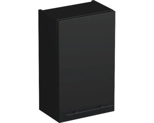 Armoire suspendue Jungborn QUARANTA L x H x P 35 x 58 x 23 cm, à gauche, façade noire mate