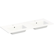 Vasque double pour meuble Jungborn QUARANTA 120,5 x 46 cm, blanc mat