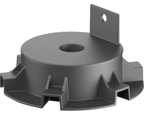 Adaptateur pour plot de terrasse en plastique pour sous-constructions.