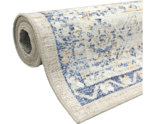 Teppich Flachgewebe Larisa waschbar blau 140x200 cm