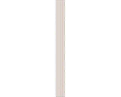 Panneau mural avec rainures verticales, beige.