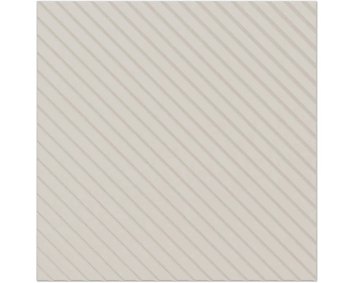 Carreau carré avec motif à rayures diagonales et surface texturée.