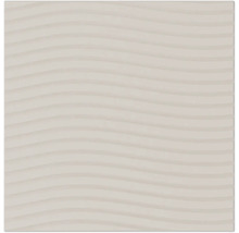Carreau de mur en beige avec motif à vagues horizontales.