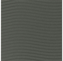 Carreau carré de couleur anthracite avec une surface structurée ondulée.