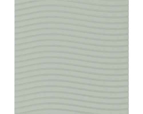 Carreau de mur carré avec une structure en relief ondulée.