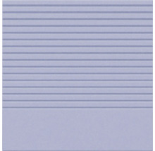 Carreau carré avec une structure de surface à rainures horizontales sur la partie supérieure et une surface lisse en bas.