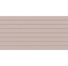Carreau de mur avec structure à lignes horizontales, mat, taupe.