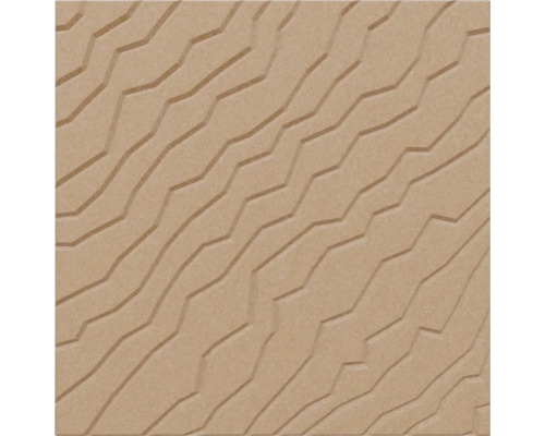 Panneau mural en bois avec une structure ondulée géométrique et une surface en relief.
