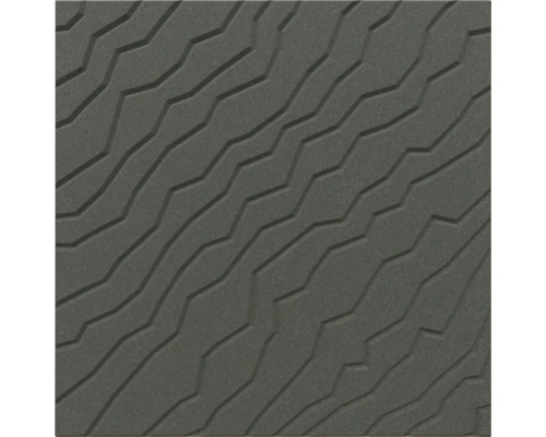 Carreau mural structuré avec motif à vagues diagonales en zigzag, couleur anthracite.