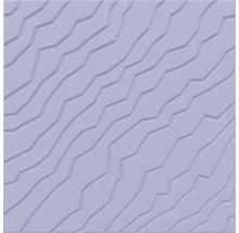 Carreau mural mauve clair avec surface texturée et motif en zigzag tridimensionnel.