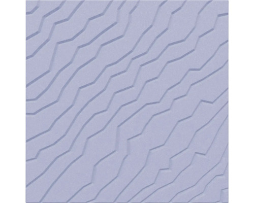 Carreau mural mauve clair avec surface texturée et motif en zigzag tridimensionnel.