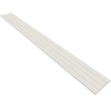 Profilé long en plastique avec rainures longitudinales.