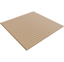 Panneau MDF avec structure de surface ondulée, rectangulaire, matériau à base de bois.