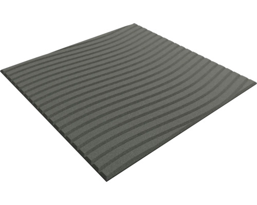Panneau en mousse acoustique anthracite avec profil ondulé