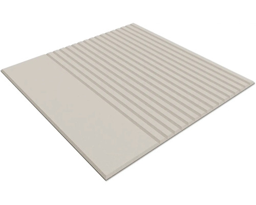 Dalle combinant une surface lisse et une surface rainurée pour marches d'escalier ou zones antidérapantes.