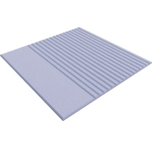 Panneau isolant en polystyrène extrudé avec une face rainurée pour une meilleure adhérence.