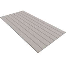 Panneau de façade rectangulaire avec rainures longitudinales pour un aspect de planches.