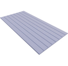 Panneau isolant rectangulaire avec rainures longitudinales fraisées pour l'installation de chauffages au sol.