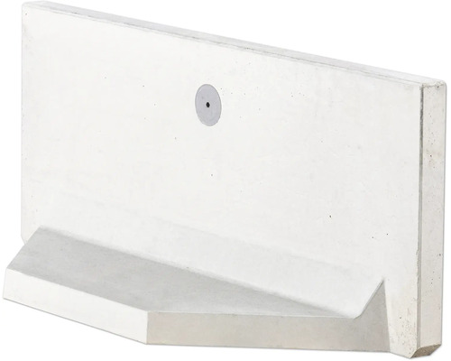Pierre en L d’angle en béton apparent grise 40 cm x 100 cm x 5 cm