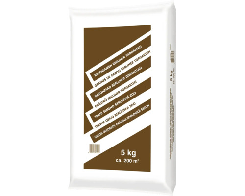 Sachet de graines de gazon Berliner Tiergarten, 5 kilogrammes pour environ 200 mètres carrés.
