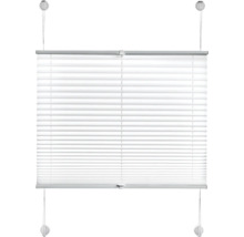 Verspanntes Plissee für Fenster, Sichtschutz und Sonnenschutz, weiß.