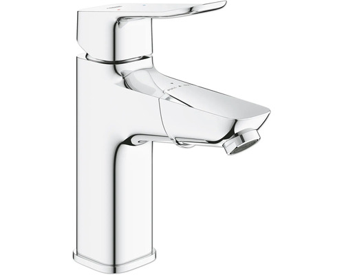 Mitigeur de lavabo chromé avec bec extractible au design moderne.