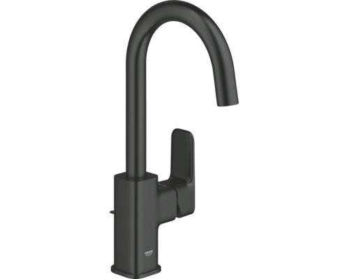 Mitigeur de cuisine GROHE avec bec haut en U et levier monocommande, noir mat.