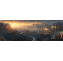 Leinwandbild View valley 150x50 cm