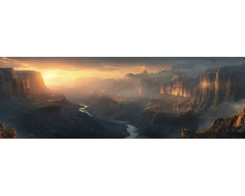 Leinwandbild View valley 150x50 cm