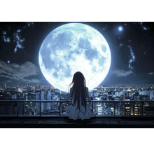 Leinwandbild Moon view 116x80 cm