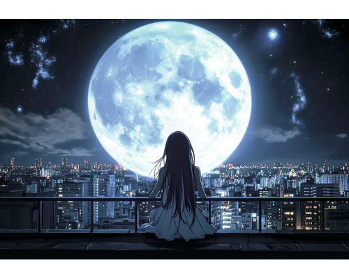 Tableau sur toile Moon view 116x80 cm