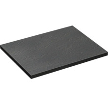 Dalle de terrasse rectangulaire avec surface structurée et aspect pierre.