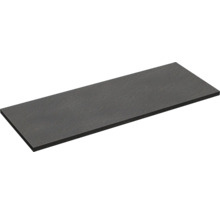 Tablette de fenêtre rectangulaire en pierre avec surface structurée en anthracite.