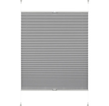 Verspanntes Plissee mit horizontalen Falten zur Montage am Fensterflügel für Sichtschutz und Sonnenschutz.