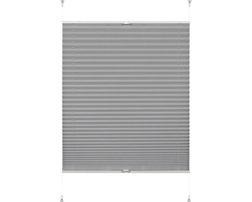 Verspanntes Plissee mit horizontalen Falten zur Montage am Fensterflügel für Sichtschutz und Sonnenschutz.