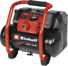Compresseur sans fil portable Einhell de la gamme Power X-Change, sans huile, avec manomètre et régulateur de pression.