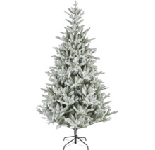 Künstlicher Weihnachtsbaum, beschneit, mit Metallständer.
