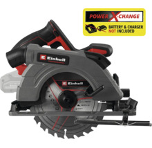 Scie circulaire sans fil Einhell Professional, moteur sans balais, Power X-Change, Einhell Logo, batterie et chargeur non inclus.