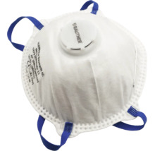 Masque de protection respiratoire Rautner avec soupape expiratoire et brides élastiques.