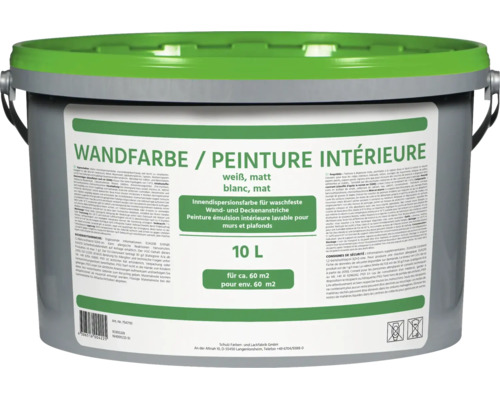 Peinture pour murs blanc 10 l