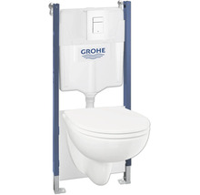 Grohe Vorwandelement mit WC-Keramik und Betätigungsplatte fuer die Wandmontage im Badezimmer