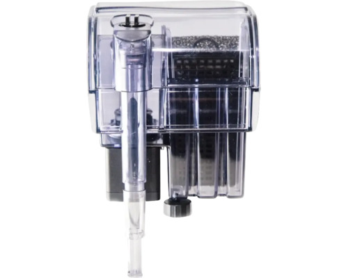 Außenfilter Blau aquaristic Hang on filter FM-120 , Rucksackfilter mit ca. 120 l/h. 4 Watt, ca. 12,5 x 12,5 x 10 cm