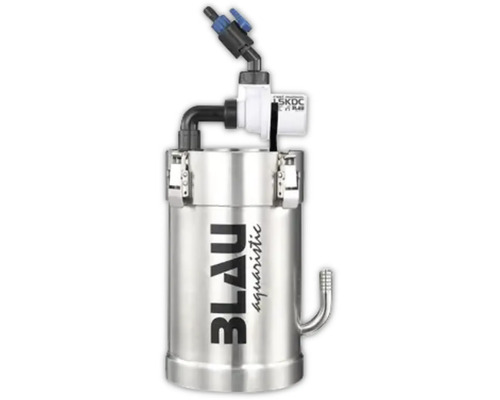 Außenfilter Blau aquaristic Edelstahlfilter SSF.1625 bis ca. 200 L Aquarium, Pumpe Reef Motion 1.5KDC ca. 0 bis 1800l/h elektronisch regelbar, 18 W, 5 L Behälter