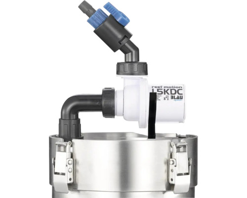 Außenfilter Blau aquaristic Edelstahlfilter SSF.1625 bis ca. 200 L Aquarium, Pumpe Reef Motion 1.5KDC ca. 0 bis 1800l/h elektronisch regelbar, 18 W, 5 L Behälter