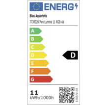 Aquariumbeleuchtung BLAU aquaristic Pico Lumina LED 11W RGB+W für Nanoaquarien ca. 1471 Lumen , ca. 31,5 x 3,2 x 10 cm